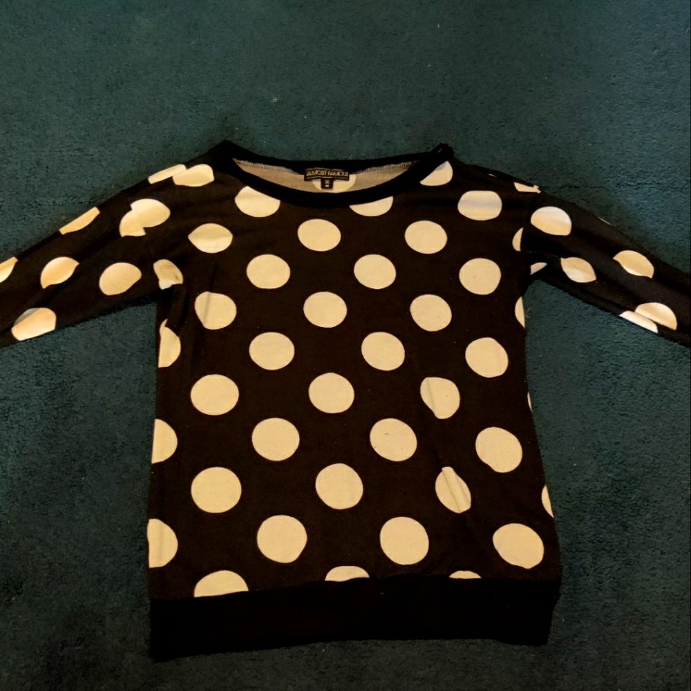 Black and White Polkadot Sweater